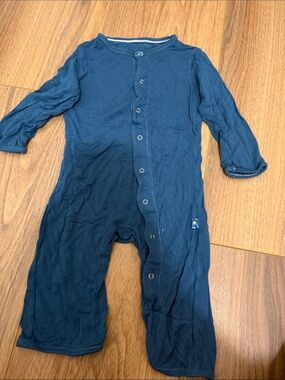 Kickee Pants Navy Blue Baby One-Piece Snap Footie
